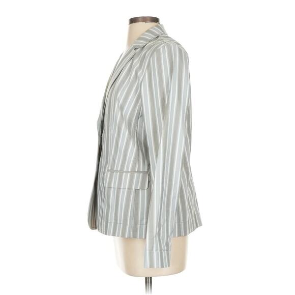 Lafayette 148 New York Vangie Elixir Stripes Cotton Blazer 4 - Picture 5 of 7